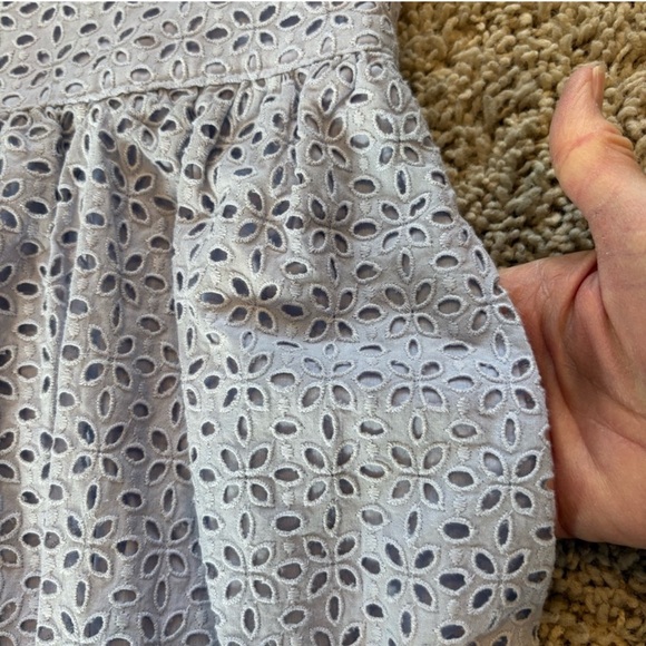 J Crew Button-Front Eyelet Dress Peri Shadow Size 10 - Picture 4 of 13